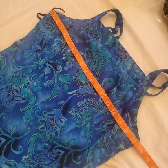 Dawn Joy Vintage Blue Bohemian Rayon Dress - Picture 4 of 11